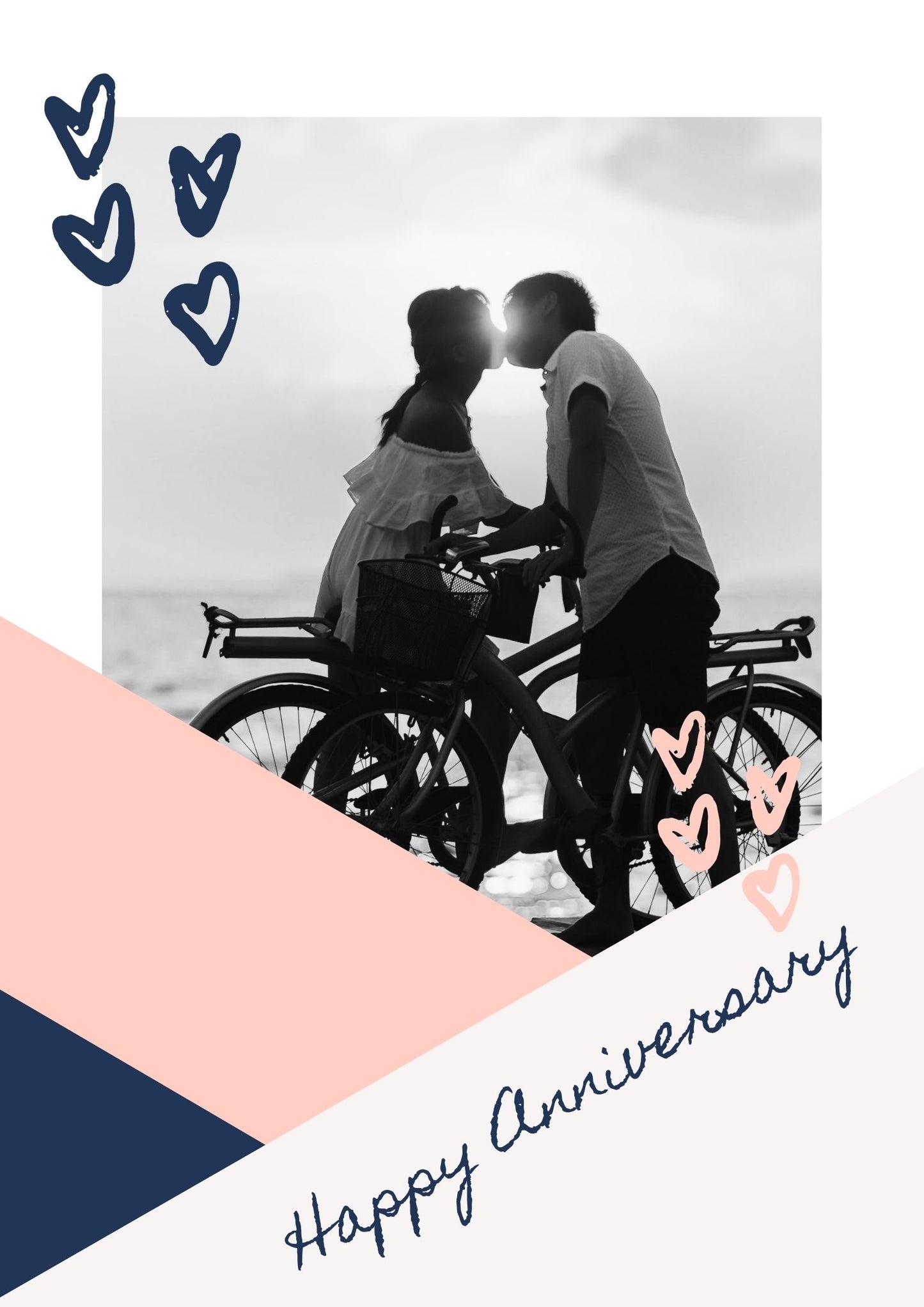 Anniversary Hearts Photo Card