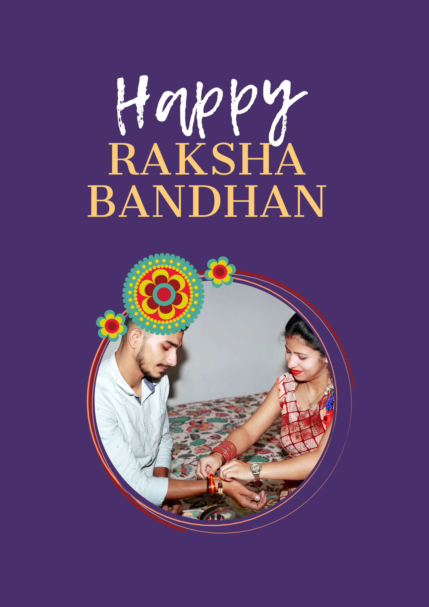 Happy Raksha Bandhan Photo Card