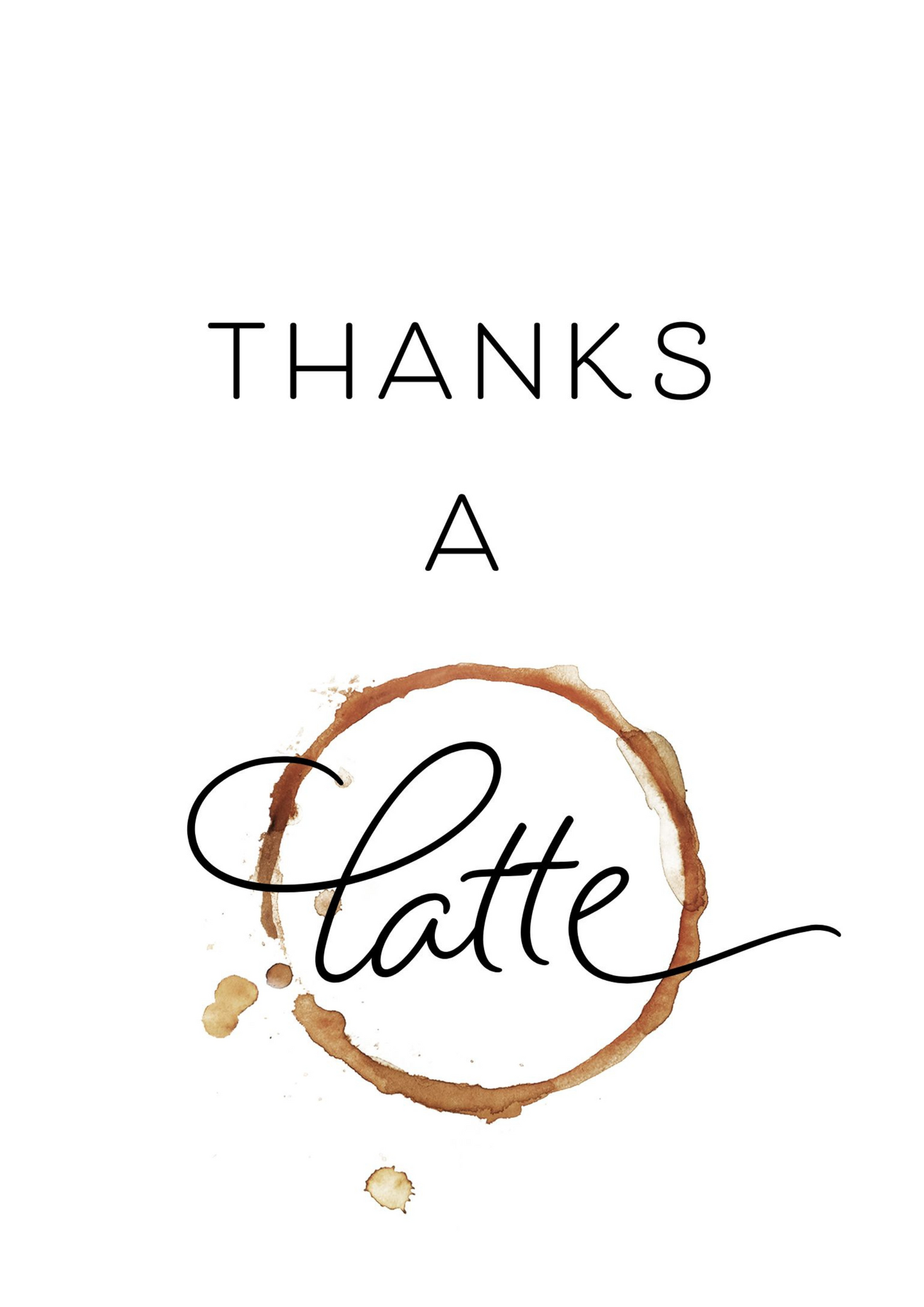 Thanks A Latte Coffee Ring Card